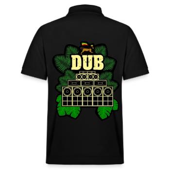 Dub Soundsystem - Stanley/Stella Unisex Bio-Poloshirt PREPSTER - Schwarz - Hinten - Andy (188cm)
