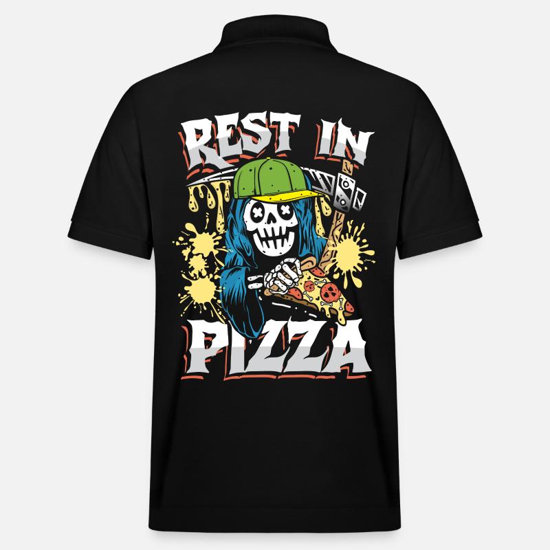 Rest in pizza - Stanley/Stella Unisex Bio-Poloshirt PREPSTER - Schwarz