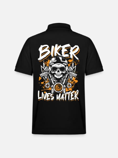 Biker lives matter - Stanley/Stella Unisex Organic Polo Shirt PREPSTER - black