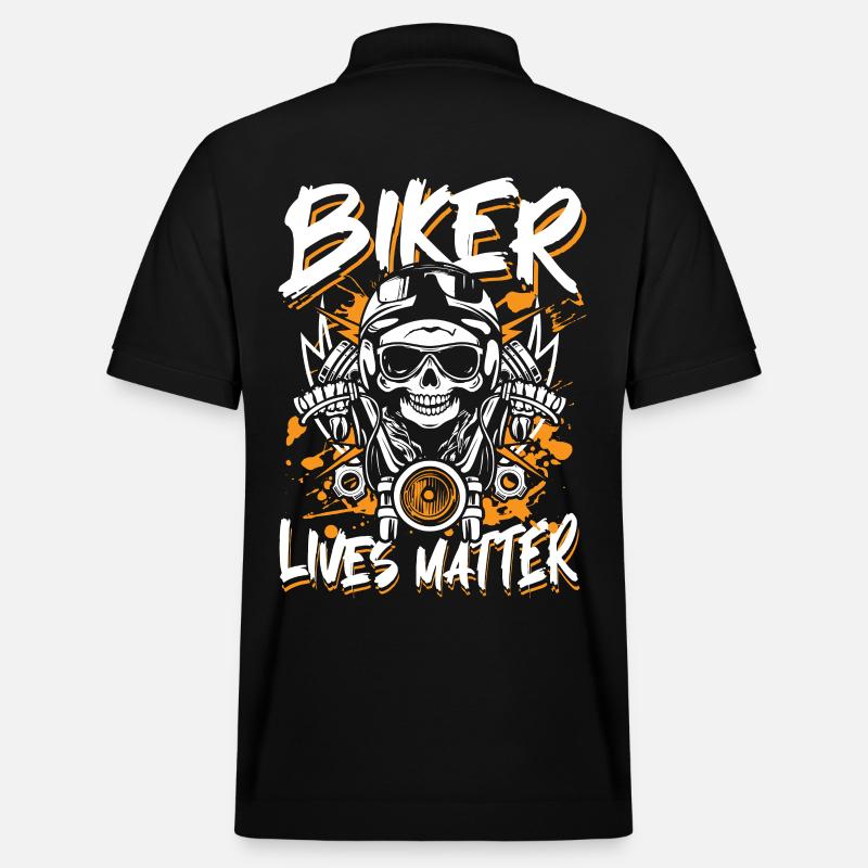 Biker lives matter - Stanley/Stella Unisex Bio-Poloshirt PREPSTER - Schwarz