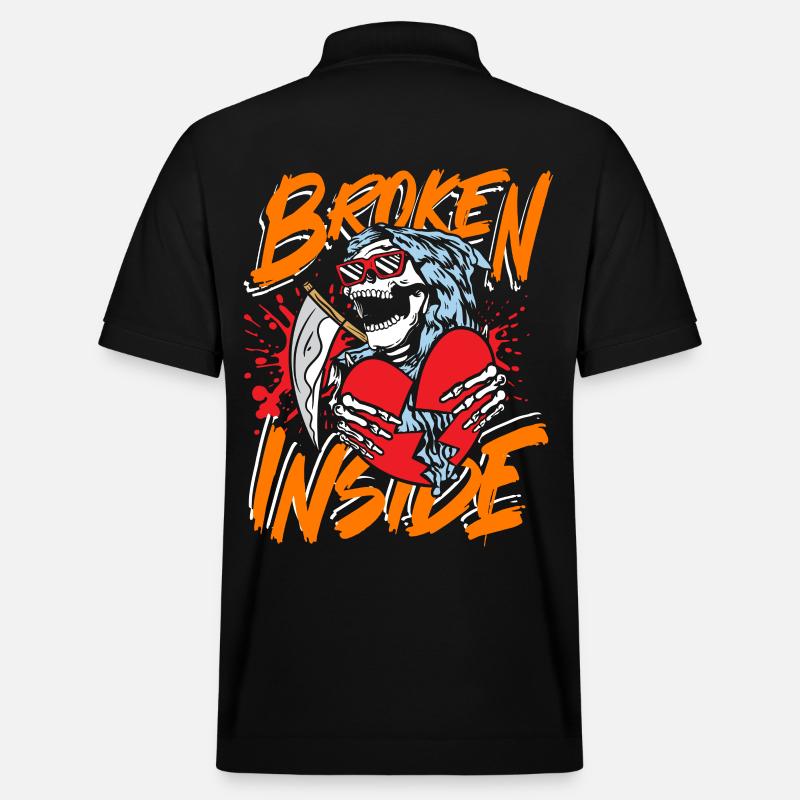 Broken inside - Stanley/Stella Unisex Bio-Poloshirt PREPSTER - Schwarz