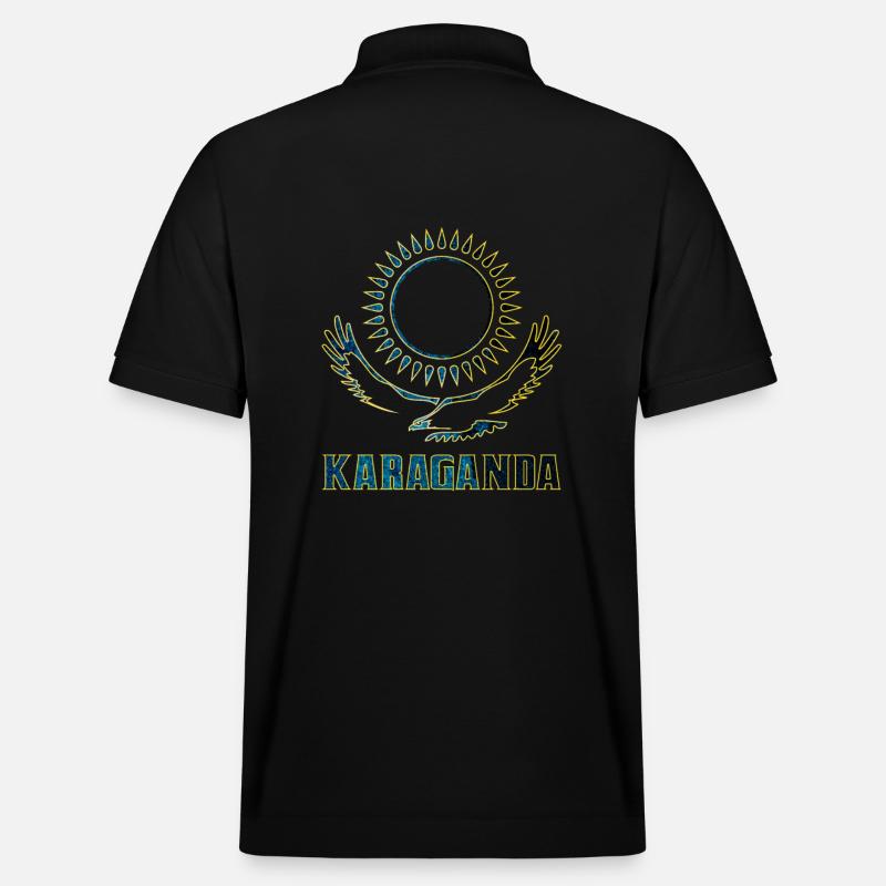 Karaganda Kasachstan Geschenk - Stanley/Stella Unisex Bio-Poloshirt PREPSTER - Schwarz