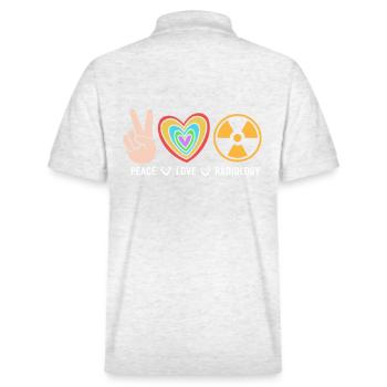 Radiologie Nuklear Atom Nuklearmedizin - Stanley/Stella Unisex Bio-Poloshirt PREPSTER - Weiß meliert - Hinten - Andy (188cm)