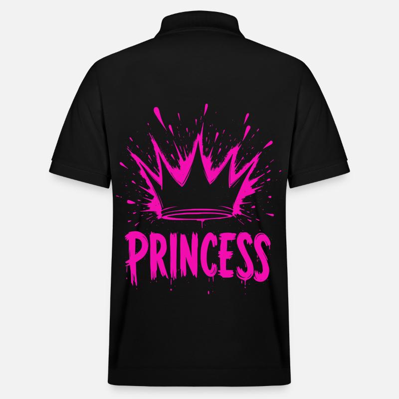 Prinzessin Krone Splash - Stanley/Stella Unisex Bio-Poloshirt PREPSTER - Schwarz