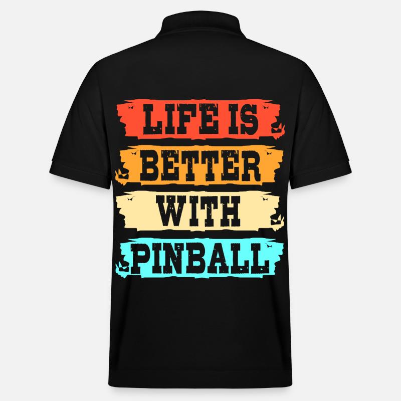 Pinball Flipper - Stanley/Stella Unisex Bio-Poloshirt PREPSTER - Schwarz