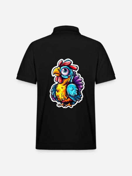 Buntes Huhn - Stanley/Stella Unisex Bio-Poloshirt PREPSTER - Schwarz