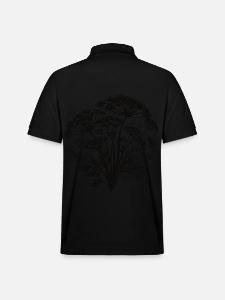 Fennel Silhouettes – Herbs with Style - Stanley/Stella Unisex Organic Polo Shirt PREPSTER - black