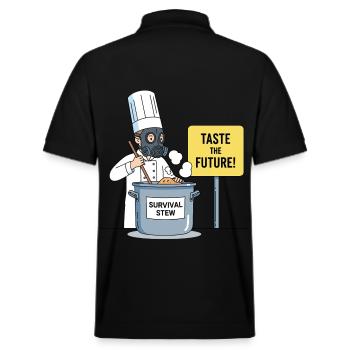 Taste the Future ! - Stanley/Stella Unisex Bio-Poloshirt PREPSTER - Schwarz - Hinten - Andy (188cm)