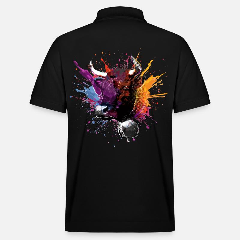 Eringenkühe, Eringer - Stanley/Stella Unisex Bio-Poloshirt PREPSTER - Schwarz