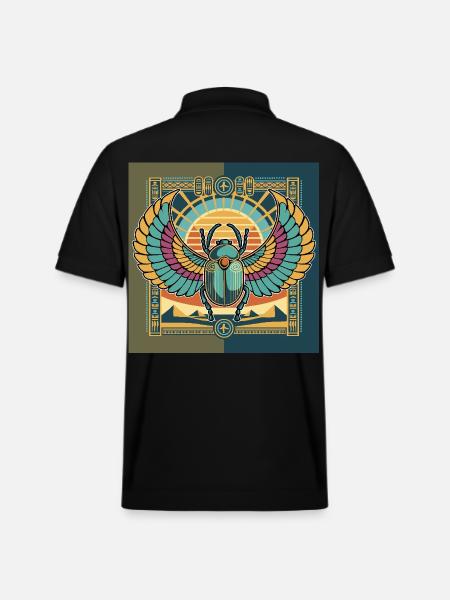 KHEPRI God of the Rising Sun - Stanley/Stella Unisex Organic Polo Shirt PREPSTER - black