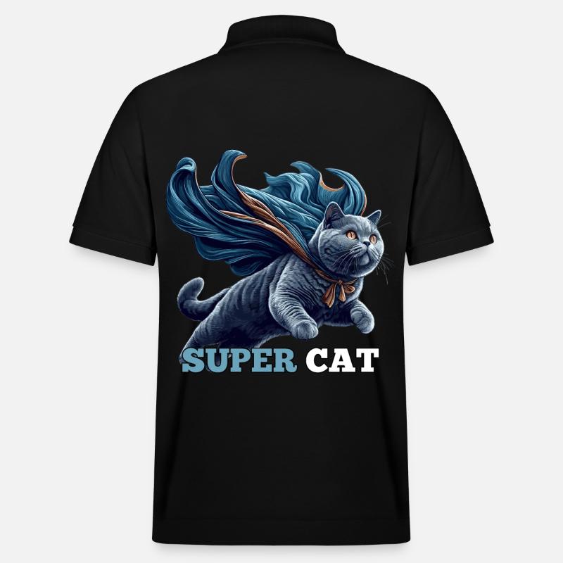 Super Katze BKH Blue Geschenk - Stanley/Stella Unisex Bio-Poloshirt PREPSTER - Schwarz