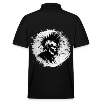 « Echoes of Anarchy » - T-shirt Punk Splatter Portrait - Polo PREPSTER bio Stanley/Stella Unisexe - noir - Dos - Andy (188cm)