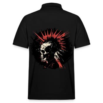 « Résonance de la rébellion » - Punk Skull Inferno - Polo PREPSTER bio Stanley/Stella Unisexe - noir - Dos - Andy (188cm)