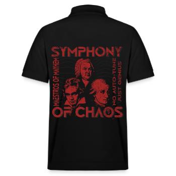 Symphonie du Chaos - T-Shirt des Rebelles de la Musique Classique - Polo PREPSTER bio Stanley/Stella Unisexe - noir - Dos - Andy (188cm)