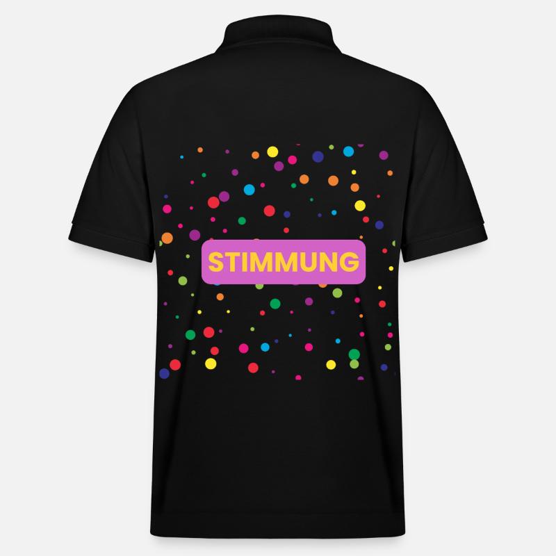 Mood Confetti Cannone Mood Cannone Confetti - Polo ecologica unisex PREPSTER di Stanley/Stella - nero
