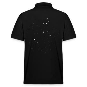 LÖWE Sternbild Leo - Stanley/Stella Unisex Bio-Poloshirt PREPSTER - Schwarz - Hinten - Andy (188cm)