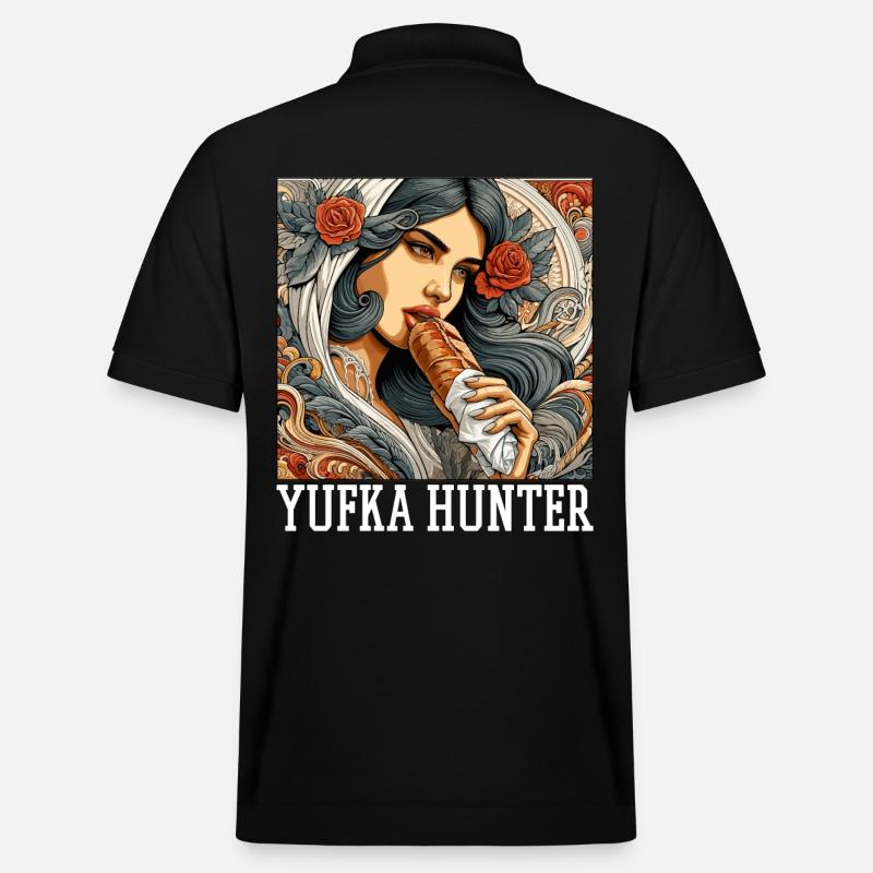 Yufka Jäger Kebab Geschenk - Stanley/Stella Unisex Bio-Poloshirt PREPSTER - Schwarz