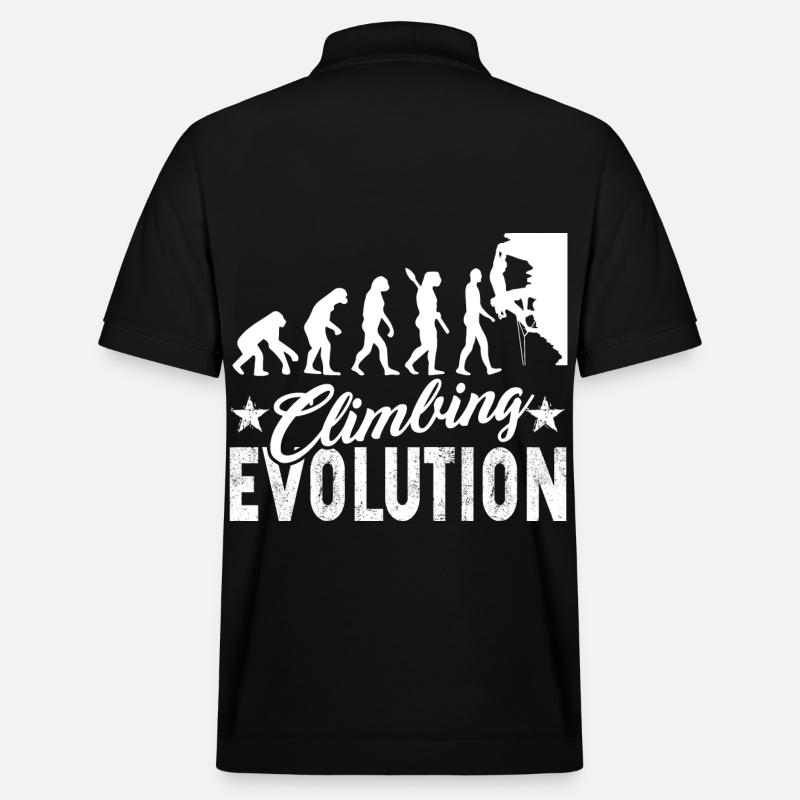 Climbing Evolution - Stanley/Stella Unisex Organic Polo Shirt PREPSTER - black
