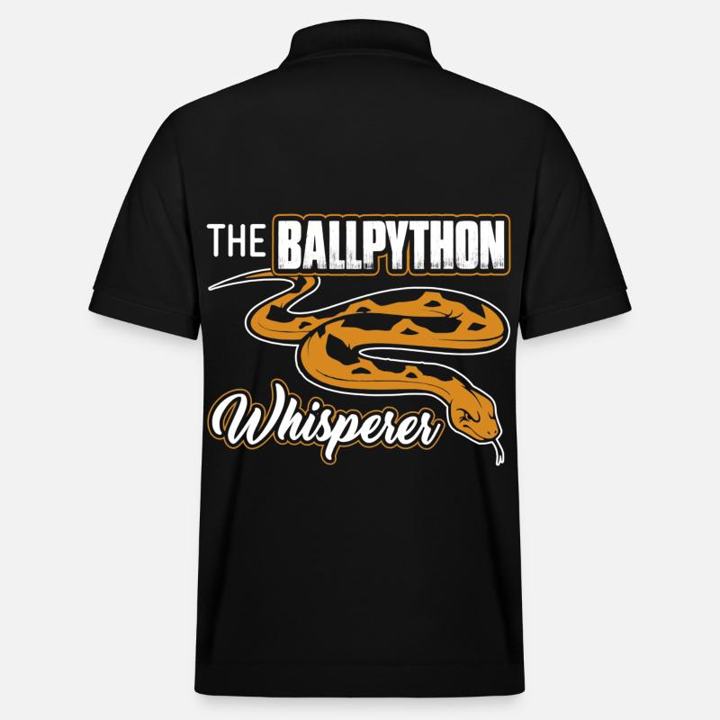 The Ball Python Whisperer - Stanley/Stella Unisex Organic Polo Shirt PREPSTER - black