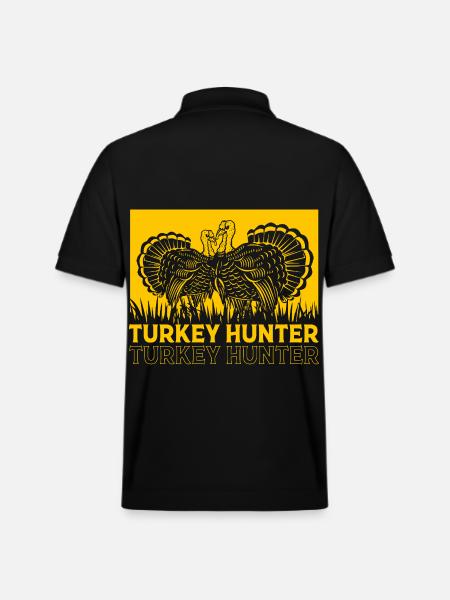 Thanksgiving Turkey Turkey Hunting Thanksgiving - Stanley/Stella Unisex Organic Polo Shirt PREPSTER - black