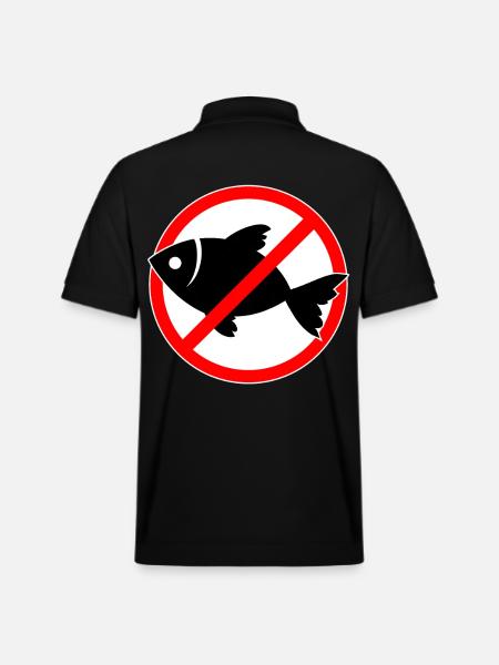 Fish forbidden - fish - Stanley/Stella Unisex Organic Polo Shirt PREPSTER - black