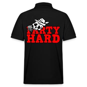 Geburtstag mit Alkohol und Bier - Party Hard - Stanley/Stella Unisex Bio-Poloshirt PREPSTER - Schwarz - Hinten - Andy (188cm)