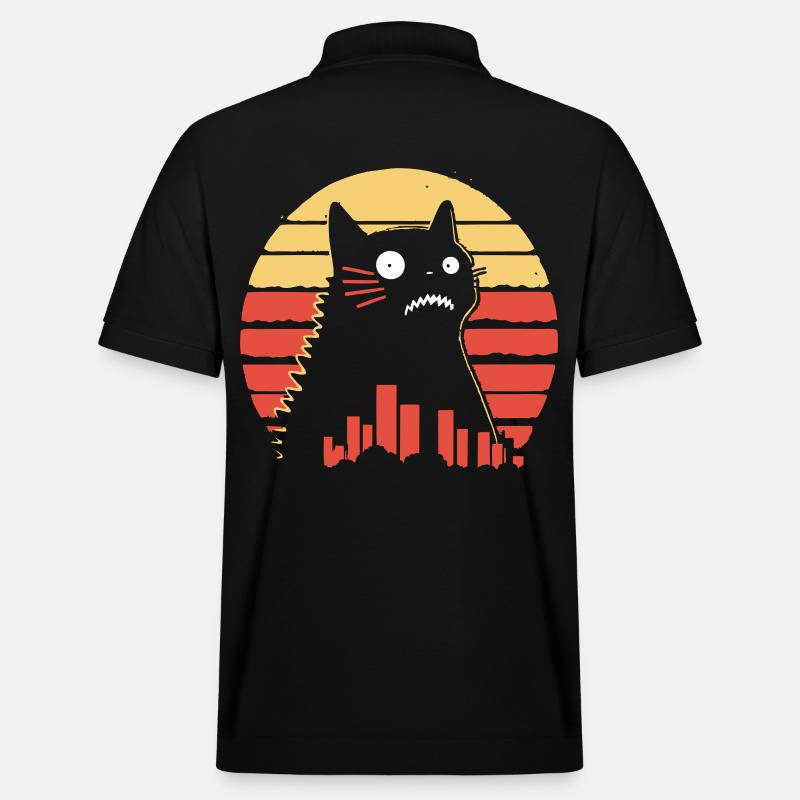 Chat monstre géant - Polo PREPSTER bio Stanley/Stella Unisexe - noir