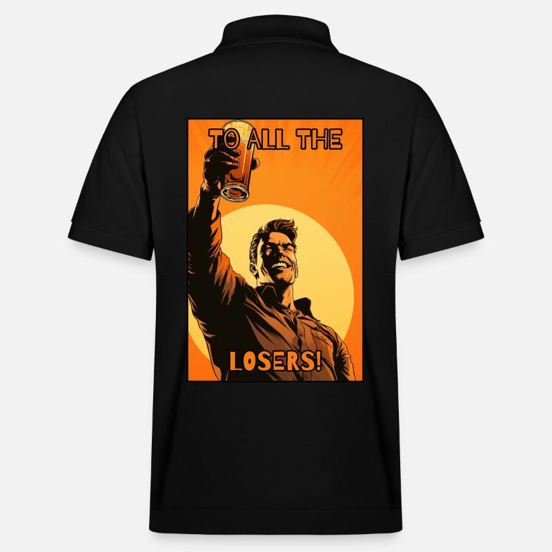 Bravo à tous les perdants - Polo PREPSTER bio Stanley/Stella Unisexe - noir