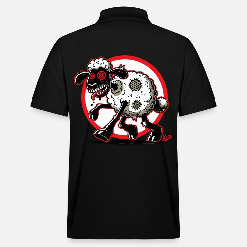 Schere das Zombie-Schaf! - Stanley/Stella Unisex Bio-Poloshirt PREPSTER - Schwarz
