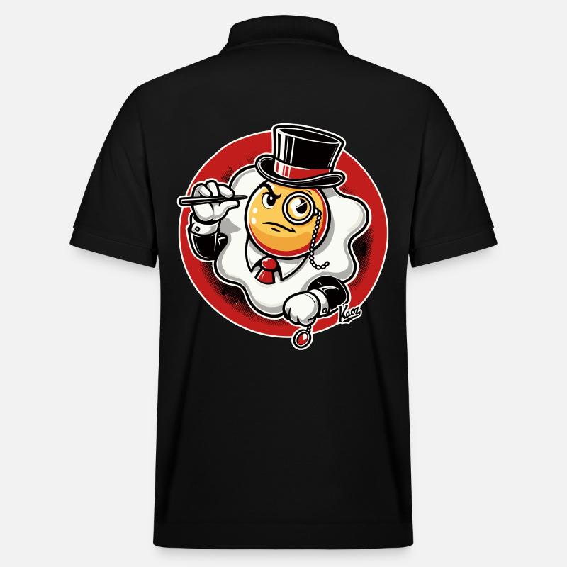 Eleganter Spiegelei Ei-Gentleman - Stanley/Stella Unisex Bio-Poloshirt PREPSTER - Schwarz