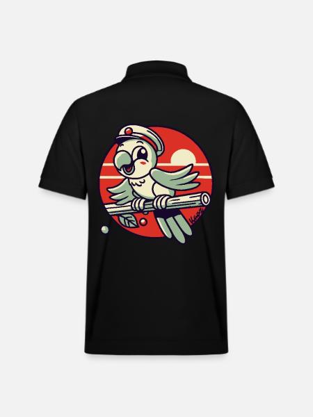 Captain Jungle Parrot - Stanley/Stella Unisex Organic Polo Shirt PREPSTER - black