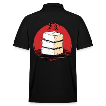 A stack of Japanese tofu - Stanley/Stella Unisex Organic Polo Shirt PREPSTER - black - Back - Andy (188cm)