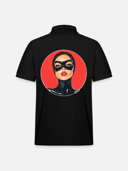 Frau mit Maske - Stanley/Stella Unisex Bio-Poloshirt PREPSTER - Schwarz