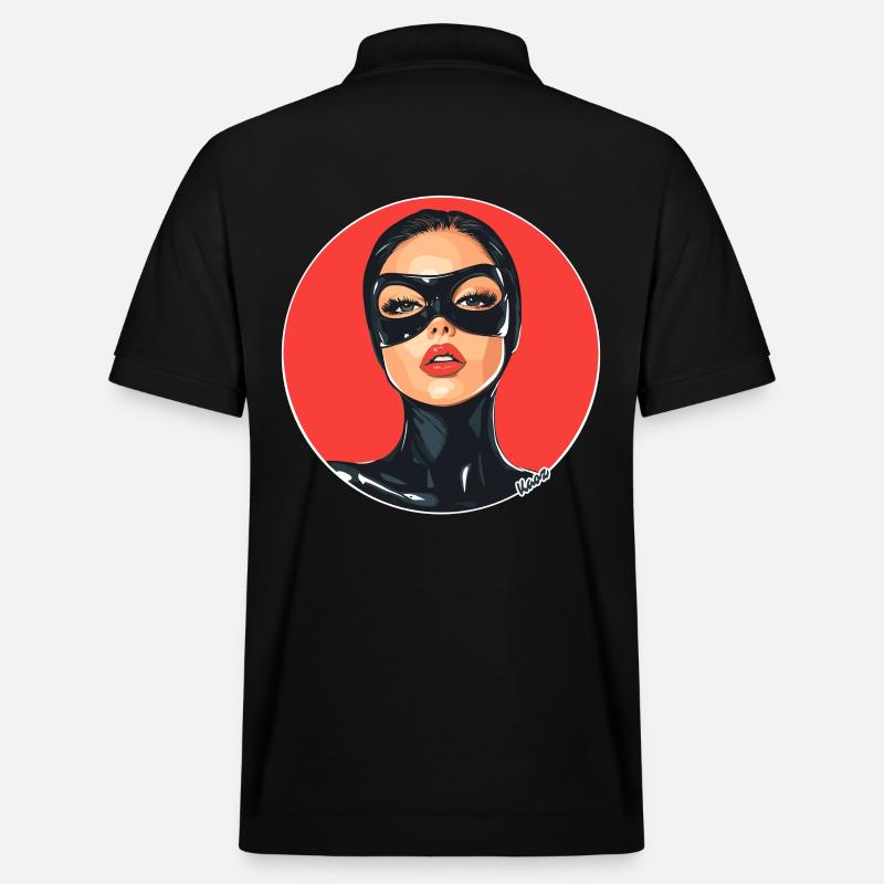 Femme avec masque - Polo PREPSTER bio Stanley/Stella Unisexe - noir
