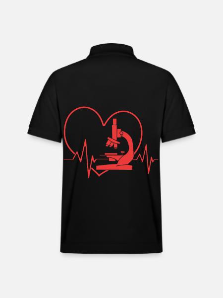 Structural formula molecule - Stanley/Stella Unisex Organic Polo Shirt PREPSTER - black