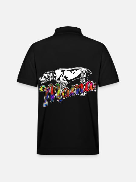 German Shorthaired Pointer Mama - Stanley/Stella Unisex Organic Polo Shirt PREPSTER - black