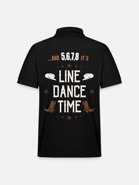 Line Dance Line Dance Country Gift - Stanley/Stella Unisex Organic Polo Shirt PREPSTER - black