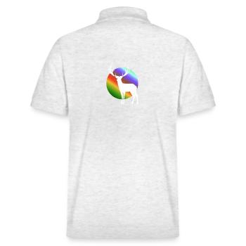 Weißer Hirsch - Stanley/Stella Unisex Bio-Poloshirt PREPSTER - Weiß meliert - Hinten - Andy (188cm)