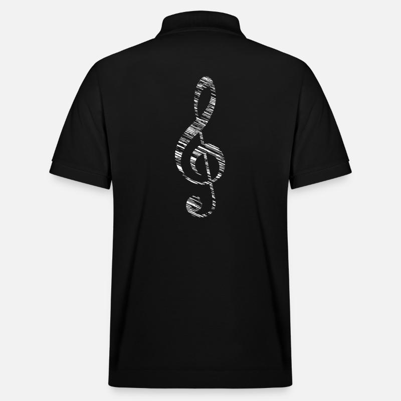 Clef musique symbole note signe - Polo PREPSTER bio Stanley/Stella Unisexe - noir