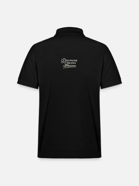 Discipline Creates Freedom Script - Stanley/Stella Unisex Organic Polo Shirt PREPSTER - black