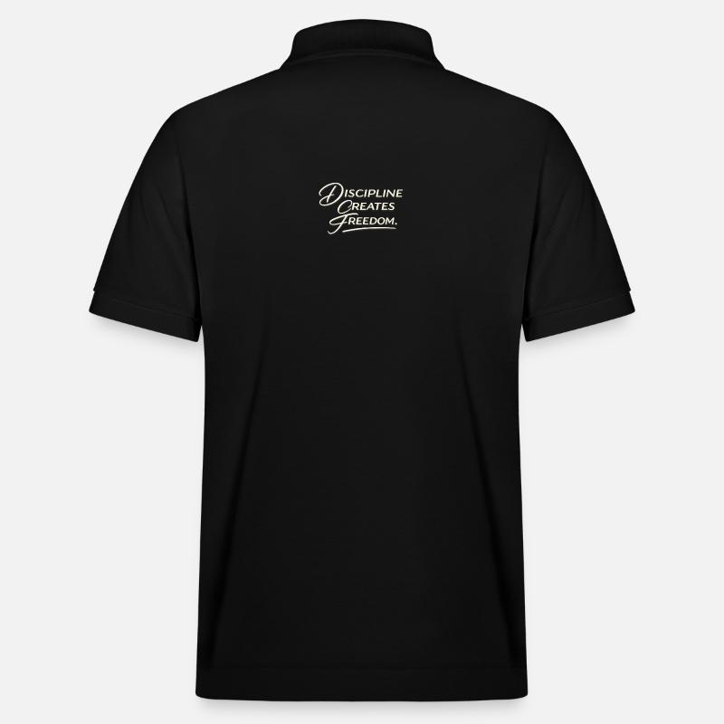 Disziplin schafft Freiheit Skript - Stanley/Stella Unisex Bio-Poloshirt PREPSTER - Schwarz
