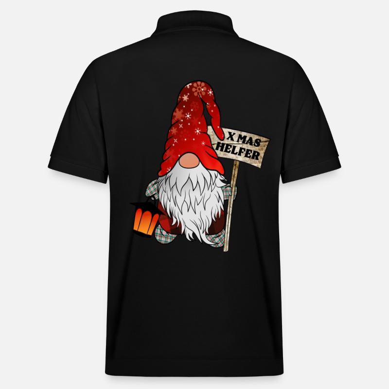 Helper Gnome Gnome de Noël - Polo PREPSTER bio Stanley/Stella Unisexe - noir