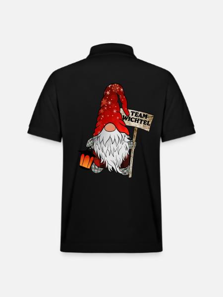 Wichtel Team Weihnachtsgnom - Stanley/Stella Unisex Bio-Poloshirt PREPSTER - Schwarz