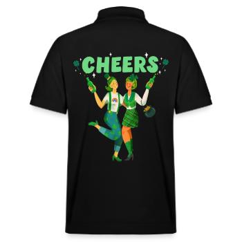 Prost. Fröhlichen St Patrick Tag! - Stanley/Stella Unisex Bio-Poloshirt PREPSTER - Schwarz - Hinten - Andy (188cm)