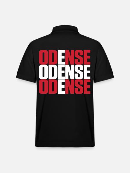 Odense Denmark Flag - Stanley/Stella Unisex Organic Polo Shirt PREPSTER - black