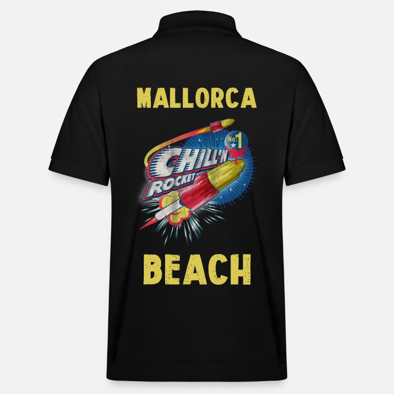 Plage de Majorque - Polo PREPSTER bio Stanley/Stella Unisexe - noir