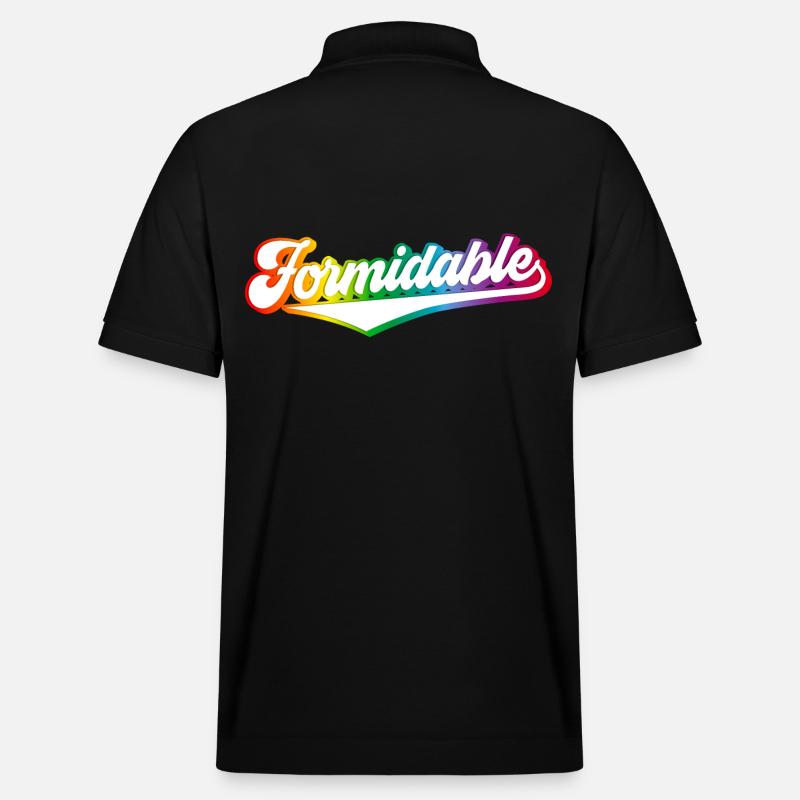 Formidable Regenbogen Power - Stanley/Stella Unisex Bio-Poloshirt PREPSTER - Schwarz