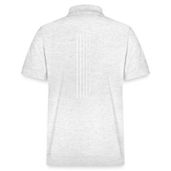 Guitar - Stanley/Stella Unisex Bio-Poloshirt PREPSTER - Weiß meliert - Hinten - Andy (188cm)