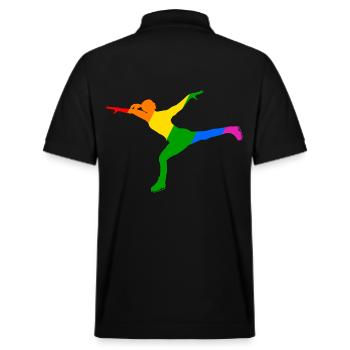 Play of colours in figure skating - Stanley/Stella Unisex Organic Polo Shirt PREPSTER - black - Back - Andy (188cm)