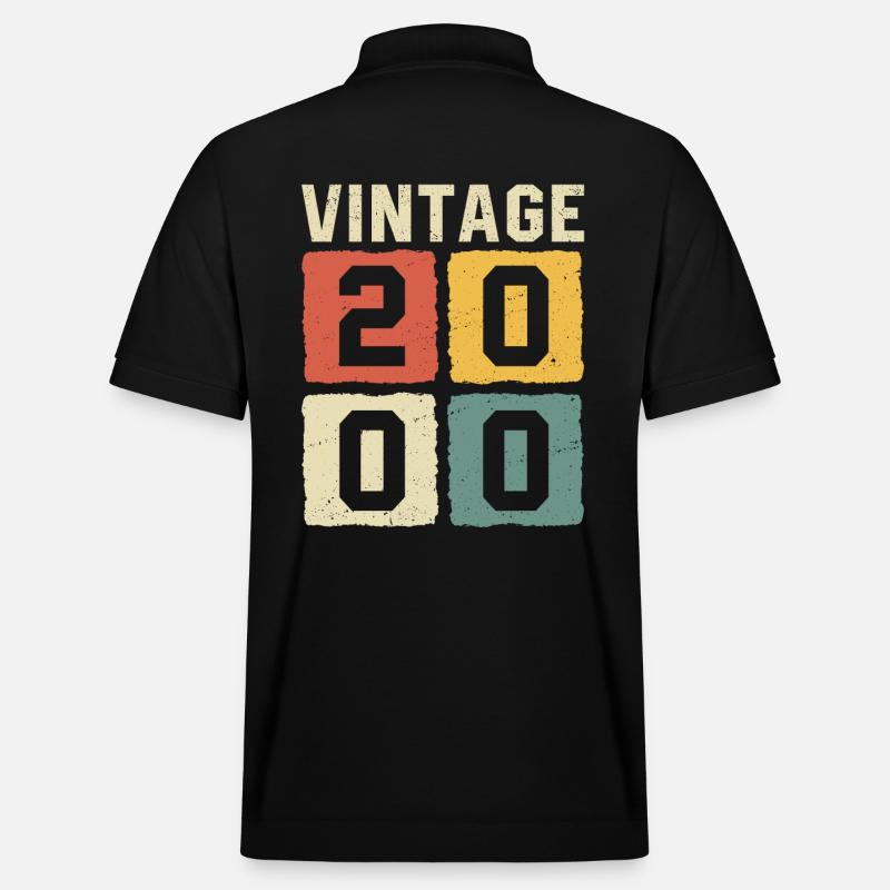 Millésime 2000 Né en 2000 - Polo PREPSTER bio Stanley/Stella Unisexe - noir